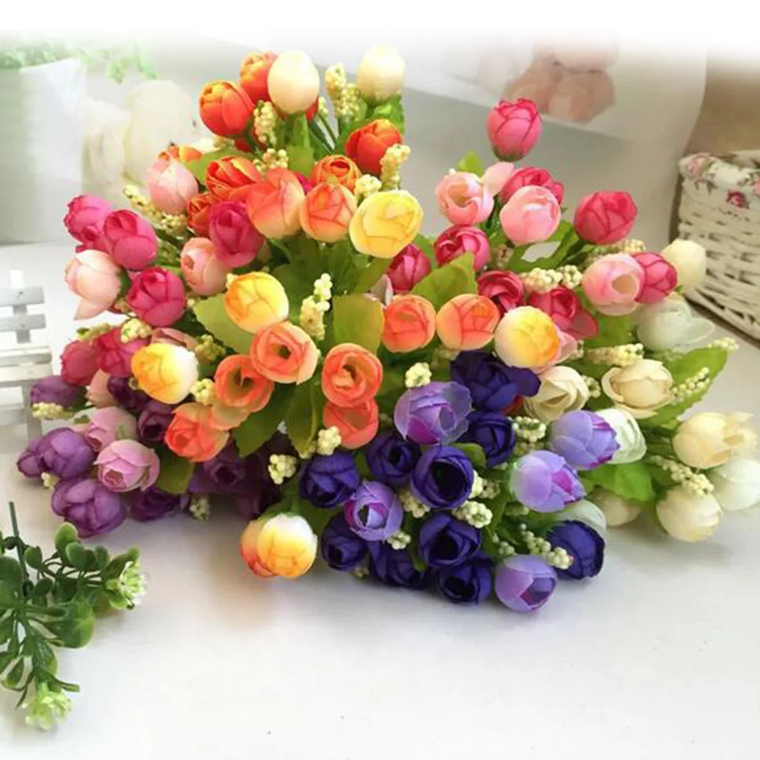 Красивые букеты искусственных цветов