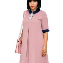 Женские винтажные платья, лето, элегантные, новые, офисные, свободные, милые, одноцветные, с бисером, новые, женские, модные, стильные, ретро платья