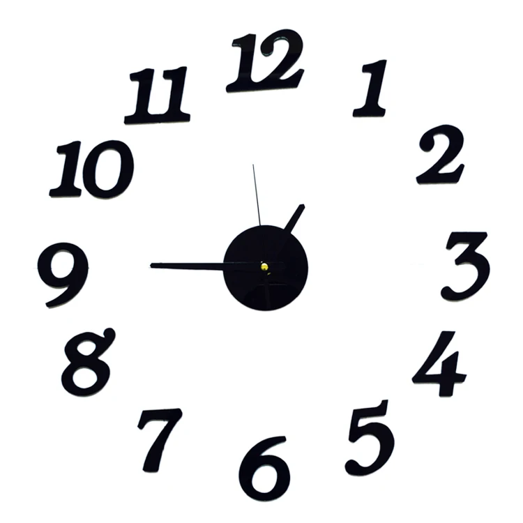 Free shipping 3D Best Home Decoration DIY Wall Clock Unique small number Stickers Self Adhesive home Decor Modern Wall Clocks