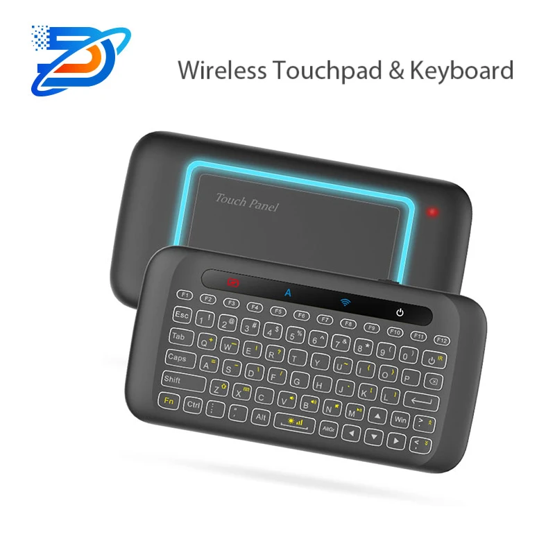 Keyboard H20 Mini Blacklight Wireless Keyboard New modelTouchpad Air mouse IR Leaning Remote control For Andorid BOX Box TV