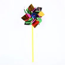 1 шт., разные цвета, яркие ветряные блесны, пластиковая цветная ветряная мельница "сделай сам", Wiatrak Decoration, Плаза для улицы, креативные игрушки для детей