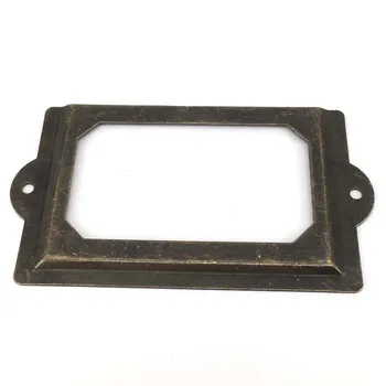 

6PCS 125*69mm Large Drawer Box Case Filing Cabinet Metal Label Frame File Name Card Holder+Screws For Furniture