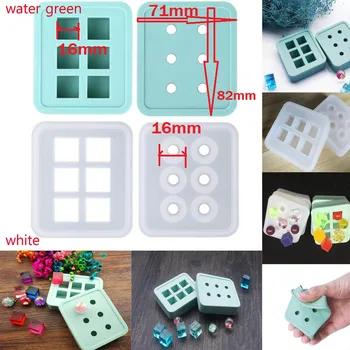 

XCDIY 3D 16mm Cube/Ball Beads Cabochon 6 compartment Resin Silicone Mold Mould Epoxy Resin Jewelry Pendant Making