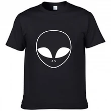 men Tshirt Big Alien Head Print Cotton Casual Funny Shirt For Lady Tee cdg play t shirt d0189