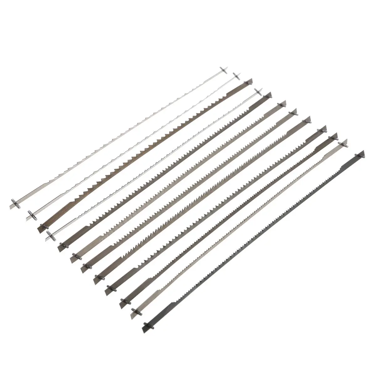 12x Pinned Scroll Saw Blades Woodworking Power Tools Accessories 127mm Black