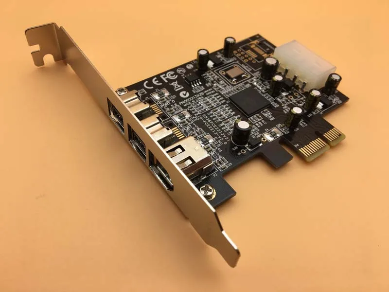 1394 карта захвата TI2213 чипсет PCI E на 2 порта 1394B + 1394A карты HD DV Карта видеозахвата
