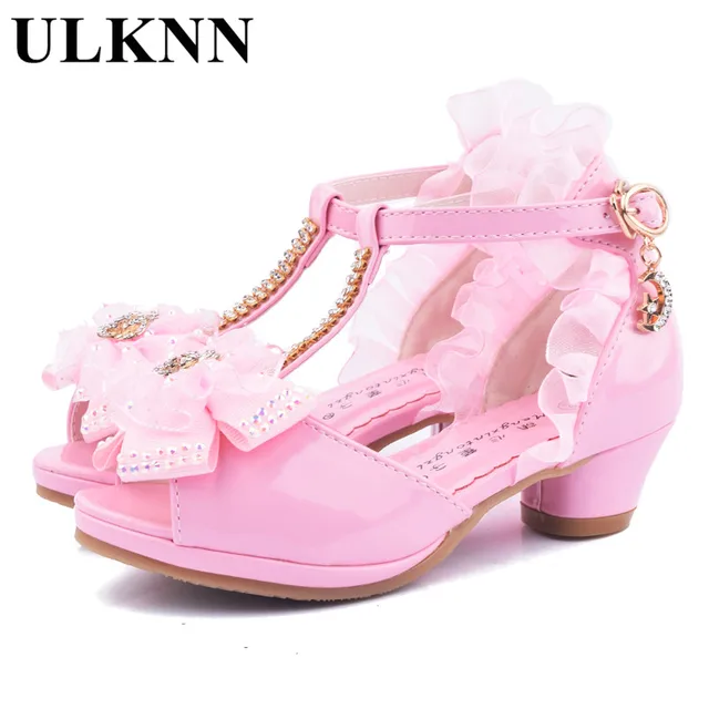 ulknn girls high heel sandals 2018 summer new children s princess