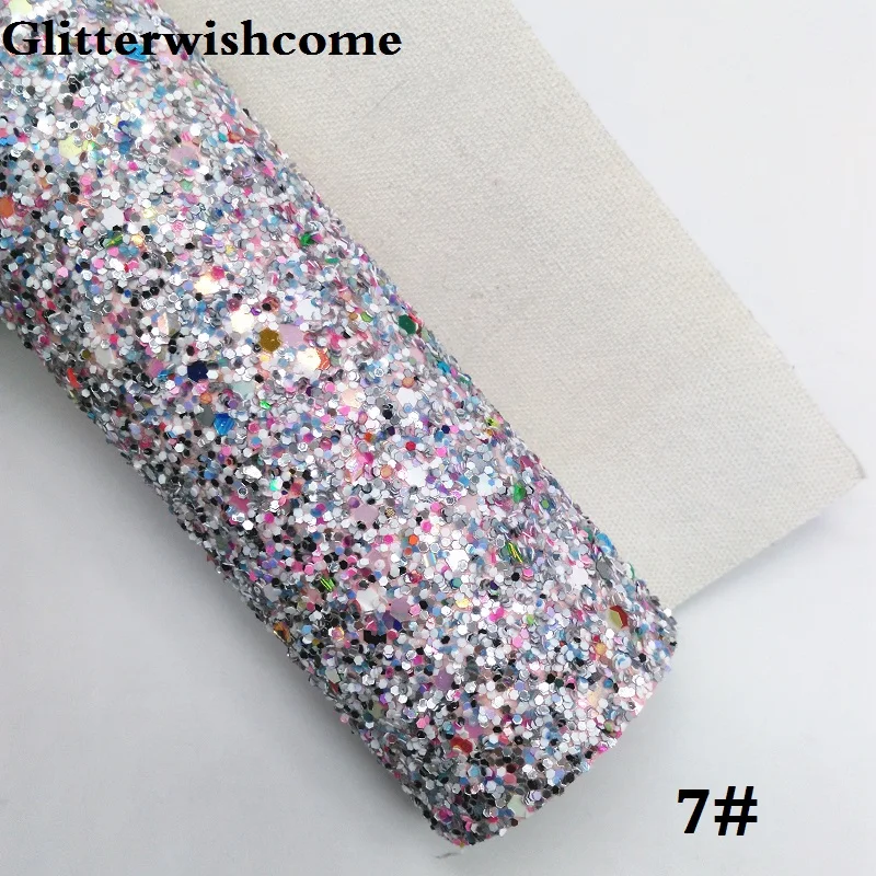 Glitterwishcome 21X29 см A4 размер винил для бантов массивный блеск кожа Fabirc искусственная кожа листы для бантов, GM181A - Цвет: 7