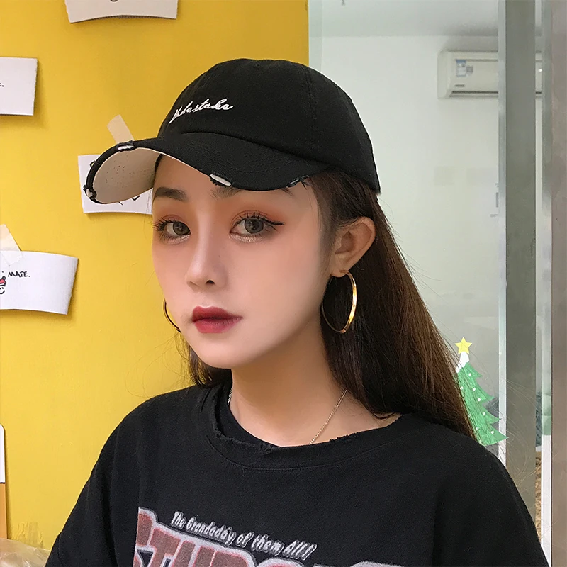 Новое поступление женские шляпы Harajuku шляпы с буквами женские уличные бейсболки корейские студенческие кепки с козырьками MaleHip поп-шляпы