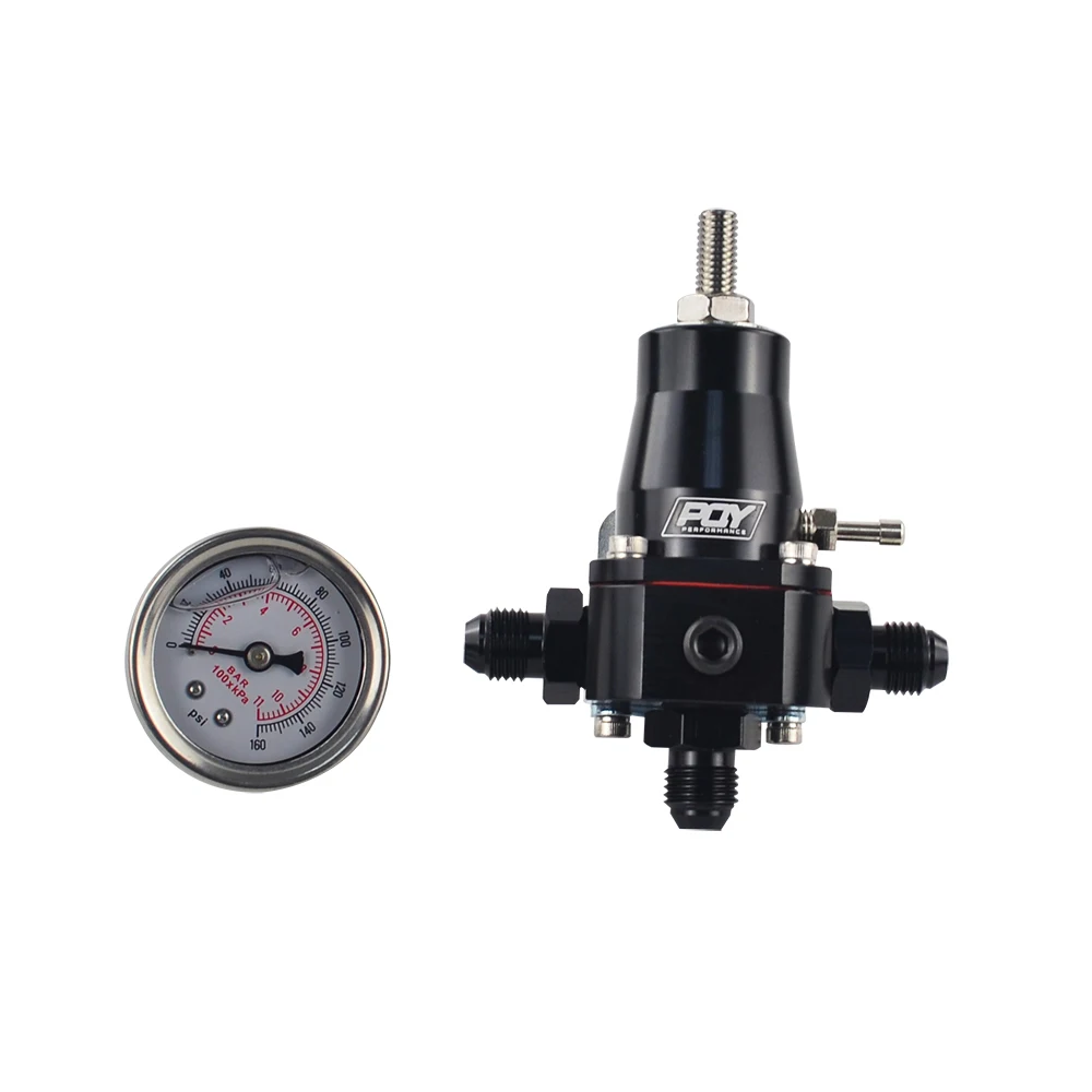 Hypertune Универсальный регулятор давления топлива + манометр AN6 фитинг 30 70 PSI