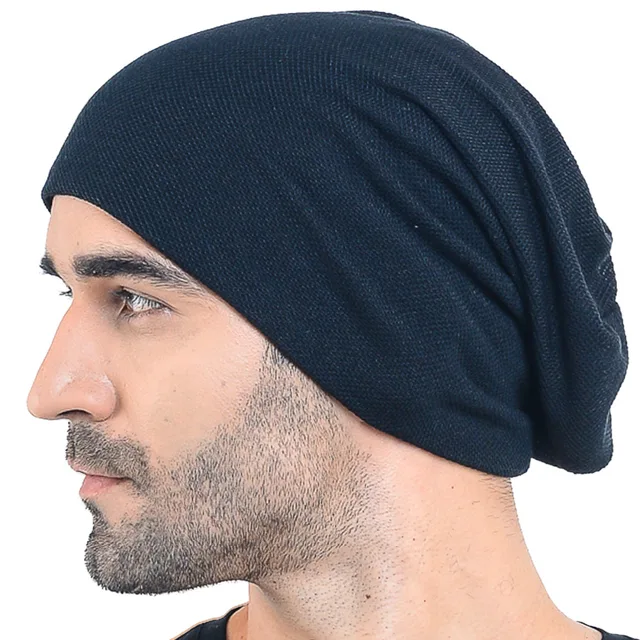 HISSHE Summer Hollow Slouchy Beanie Cap Solid SkullCap For Men Thin