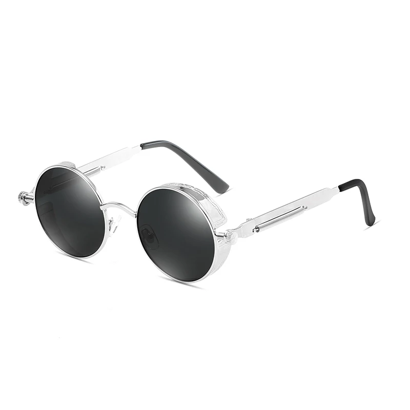 Gysnail Готический стимпанк Солнцезащитные очки для женщин Для мужчин поляризационные Для женщин солнцезащитные очки Солнцезащитные очки для женщин Ретро Круглый моды Брендовая Дизайнерская обувь зеркало