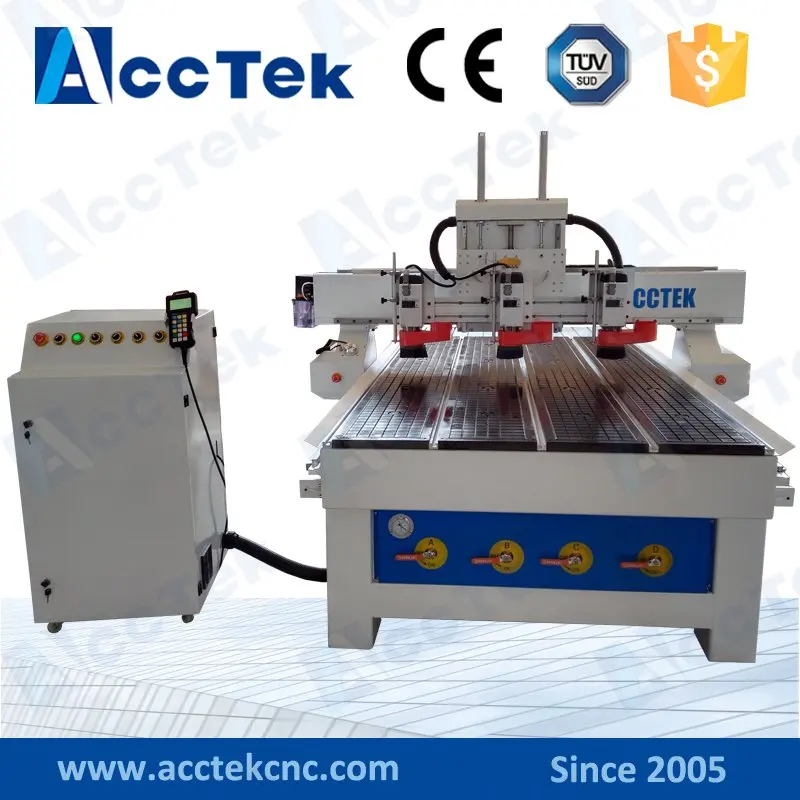 High precision 3 head AKM1325 multi spindles cnc machine