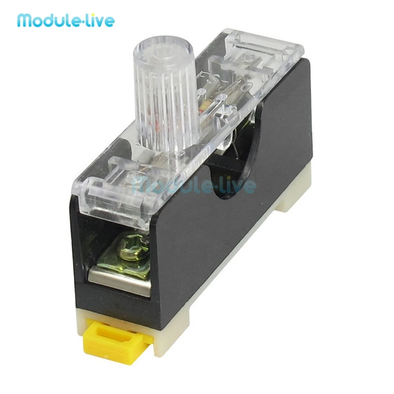 FS101 10A 6*30mm Fuse Socket With Indicator Light DIN RAIL Mounted Fuse