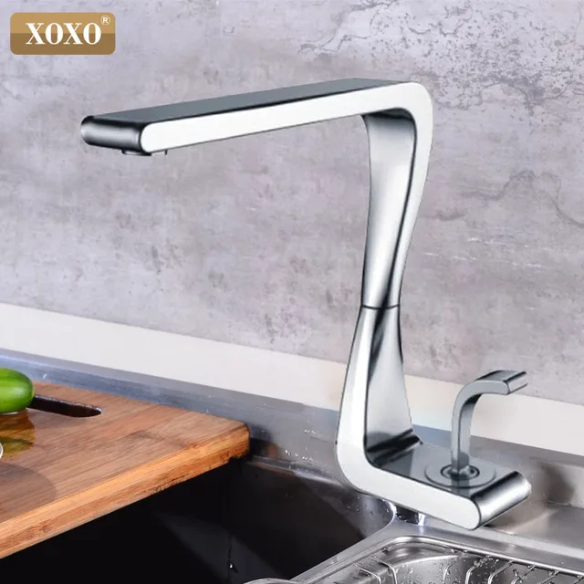 Black Kitchen Faucet with Cold and Hot Water Mixer 2