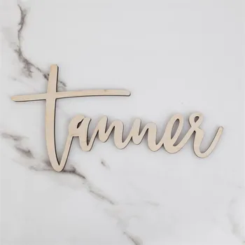 

Wooden/Acrylic Custom Name Script Plaque Personalized Rustic Wedding Nursery Birthday Decor Wooden Personalised Signs