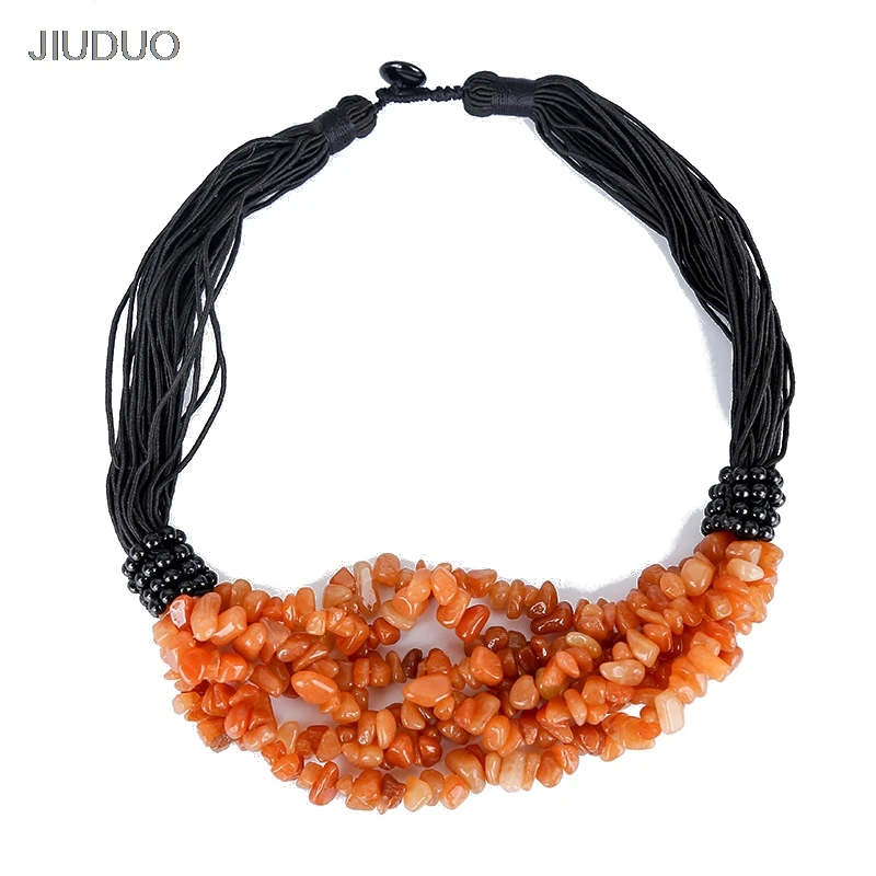 

JIUDUO jewelry Multicolor optional gravel necklace for women creative shell crystal necklaces outdoor ethnic jewelry