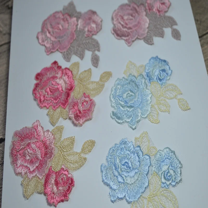 Aplique De Encaje Bordado Floral Color Marfil Para Vestido De Novia, 14