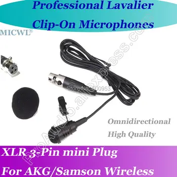 ME4 Microfone Lavalier para Microfono da bavero per AKG Samson Gemini Wireless XLR Mini a 3 pin