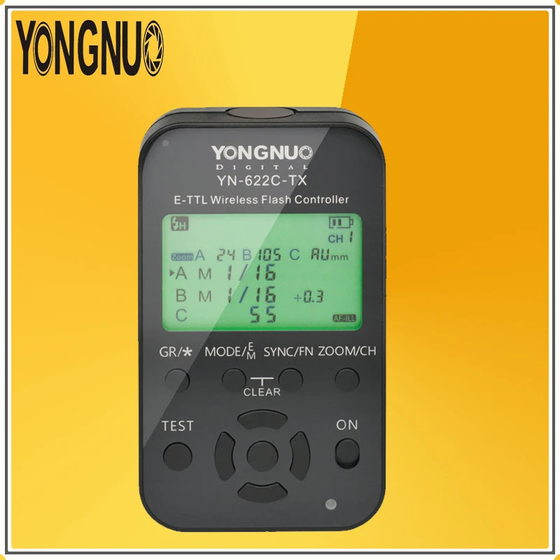 YONGNUO YN622C-TX E-TTL беспроводной контроллер вспышки YN622C E-TTL Радио флэш-трансивер поддержка для всех цифровых зеркальных камер Canon