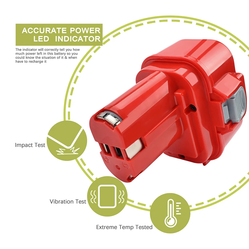 Bonacell 2000 мА/ч инструмент Батарея для MAKITA 9120 9122 9133 9134 9135 9135A 6222D 6260D L10 193977 7 638344 4 2