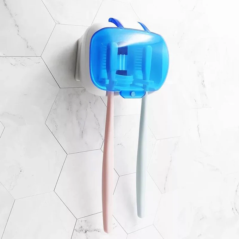 

UV Light Toothbrush mini Sterilizer UV Lamp Disinfection Ultraviolet Wall-mounted Box Automatic Toothbrush Holder Oral Hygiene