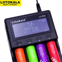 Умное устройство для зарядки никель-металлогидридных аккумуляторов от компании Liitokala: Lii-PD4 S1 ЖК-дисплей Батарея Зарядное устройство, Зарядка 18650 3,7 V 18350 18500 21700 20700B 10440 26650 1,2 V AA, AAA, никель-металл-гидридного Батарея