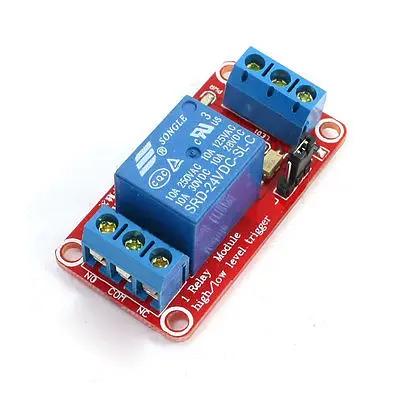 

DC24V 1Channel Optocoupler Driver High Low Level Trigger Relay Module Board Red
