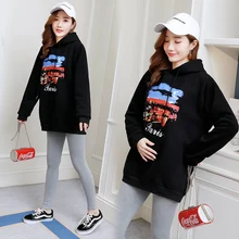 Pregnant women in the new maternity dress in the long paragraph sweater Korean loose pregnant women winter coat autumn and winte