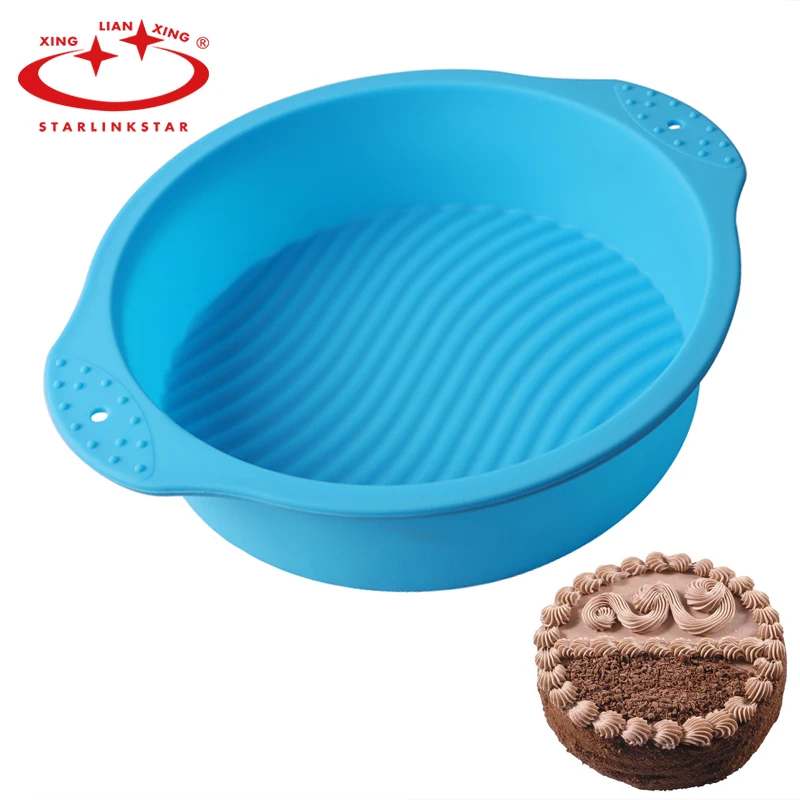

26*20.5*5cm DIY Round Shape 3D Silicone Cake Mold Baking Tools Bakeware Maker Mould Tray Baking Bread Chocolate Making Mould
