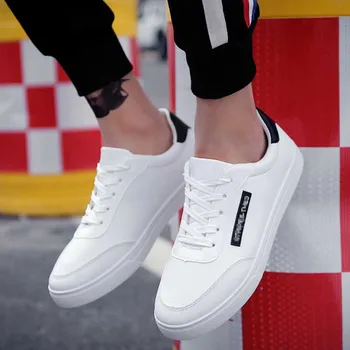 

New Explosion Models Men'S White Shoes Breathable Casual Comfortable Trend Students Versatile Hard-Wearing Low-Top Shoes Male