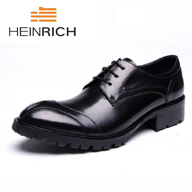 

HEINRICH Black Designer Formal Oxford Shoes Leather Gentleman Dress Shoes Men Business Wedding Shoes Sapato Masculino Social