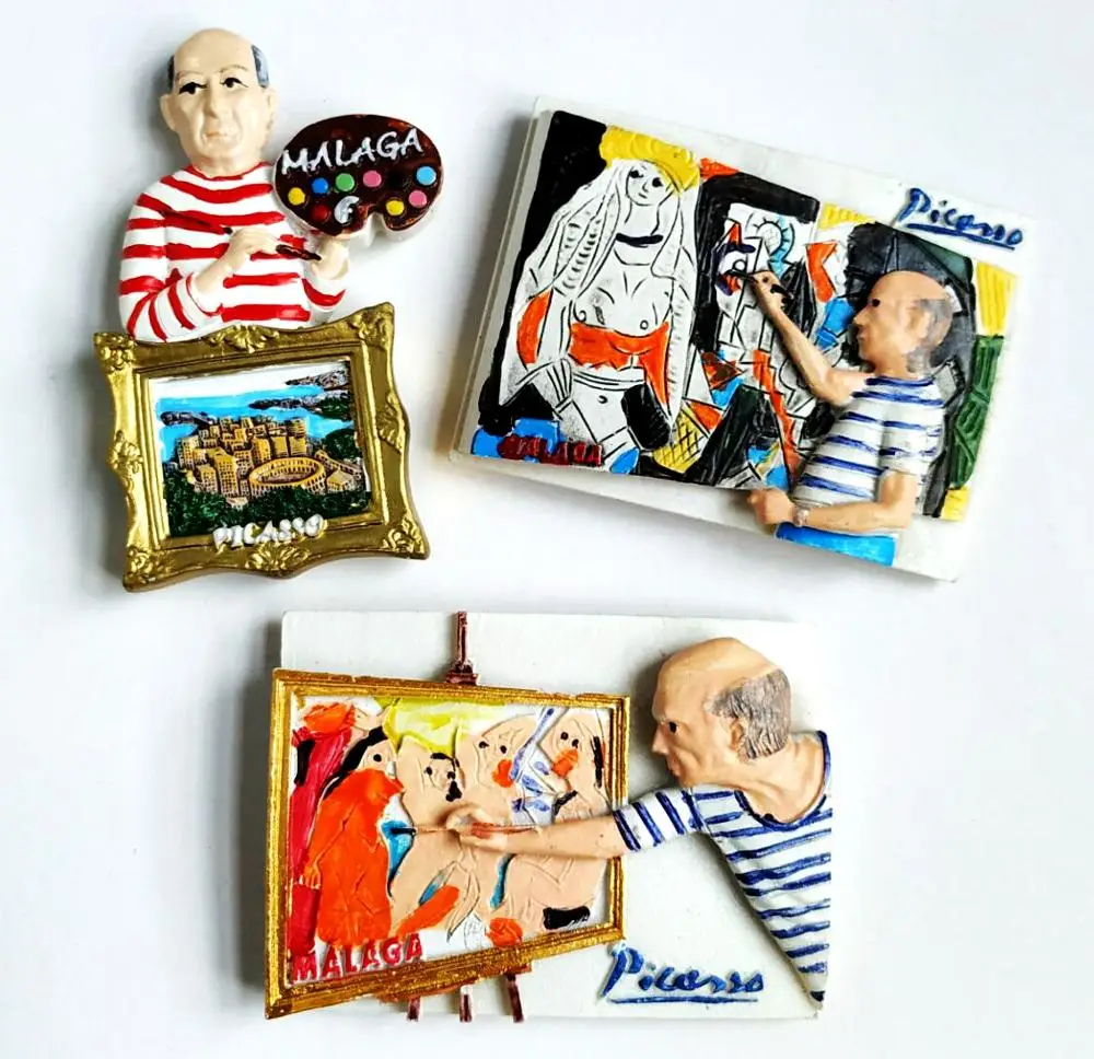 

New Hot Sale Spain Painter Picasso 3D Fridge Magnets Tourism Souvenirs Refrigerator Magnetic Stickers