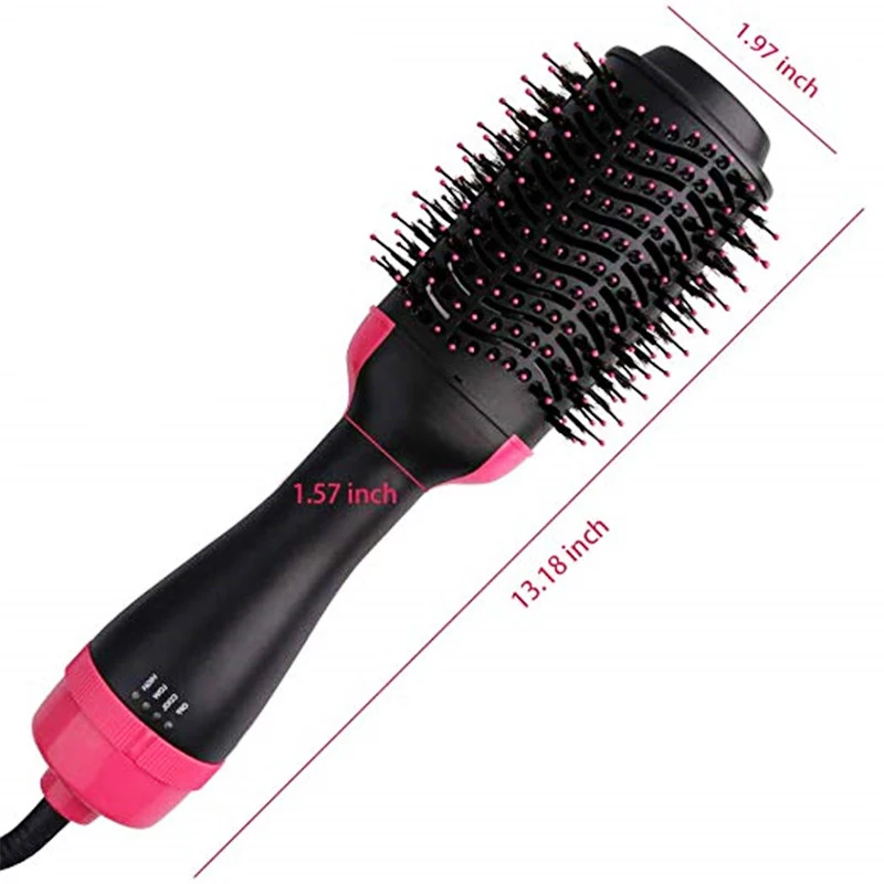 

Professional Hot Air Brush Straightening & Curling Machine One Step Hair Drying Tool Electric Hair Dryer Rotating Hairdryer Comb