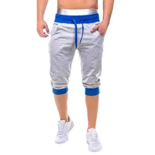 Новинка, мужские летние повседневные эластичные удобные спортивные однотонные мешковатые с карманами, короткие штаны, Ropa de hombre comoda