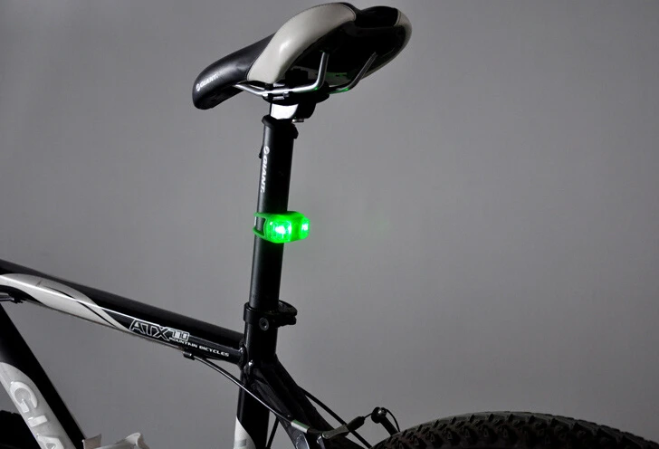 Sale 1pcs Mini Waterproof Silicone mountain Bike Light Cycling Beetle Warning lights Front Rear Tail Lamp Bicycle light BL8021 11