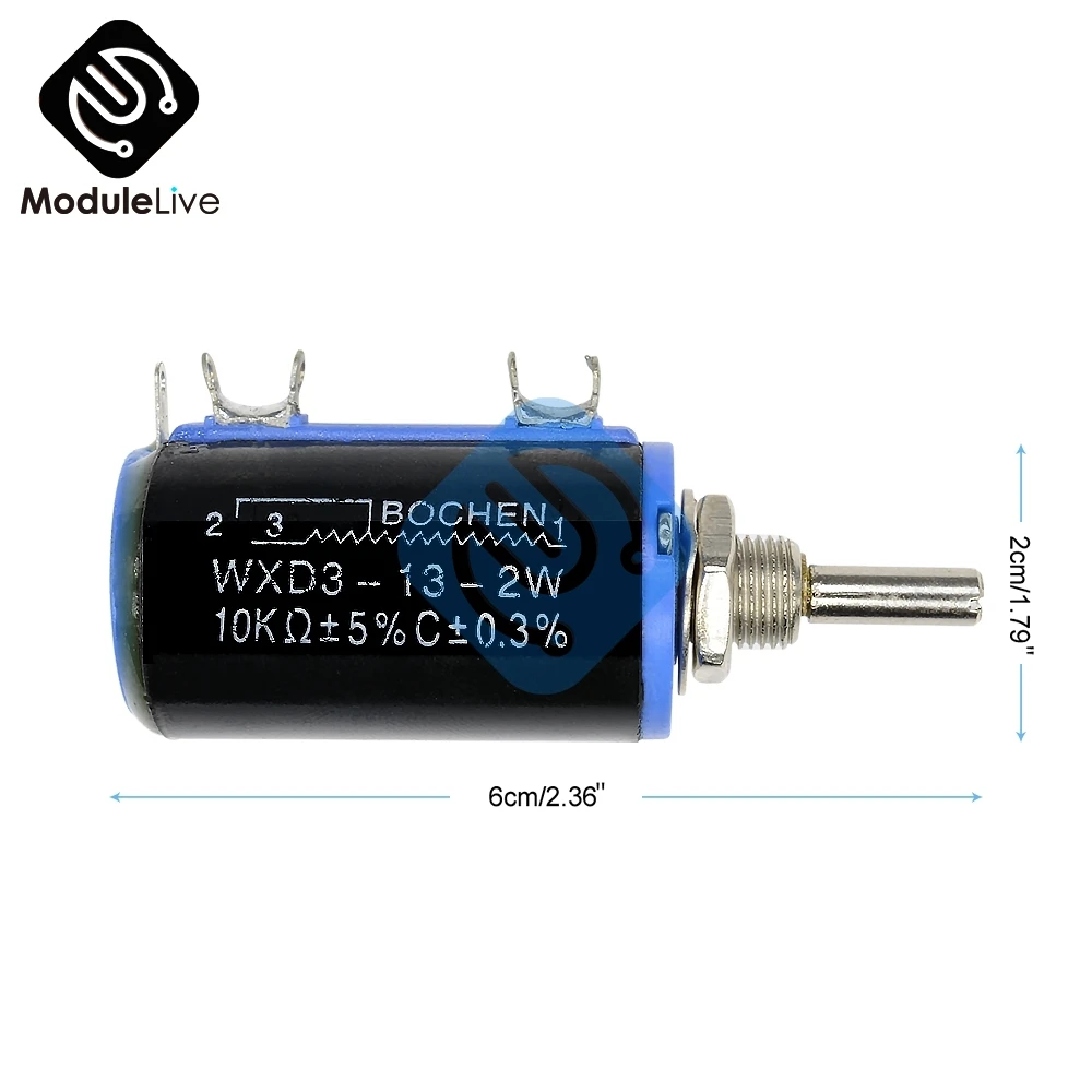 WXD3-13-2W 10K Ом многооборотный потенциометр с проволочной обмоткой регулируемый резистор