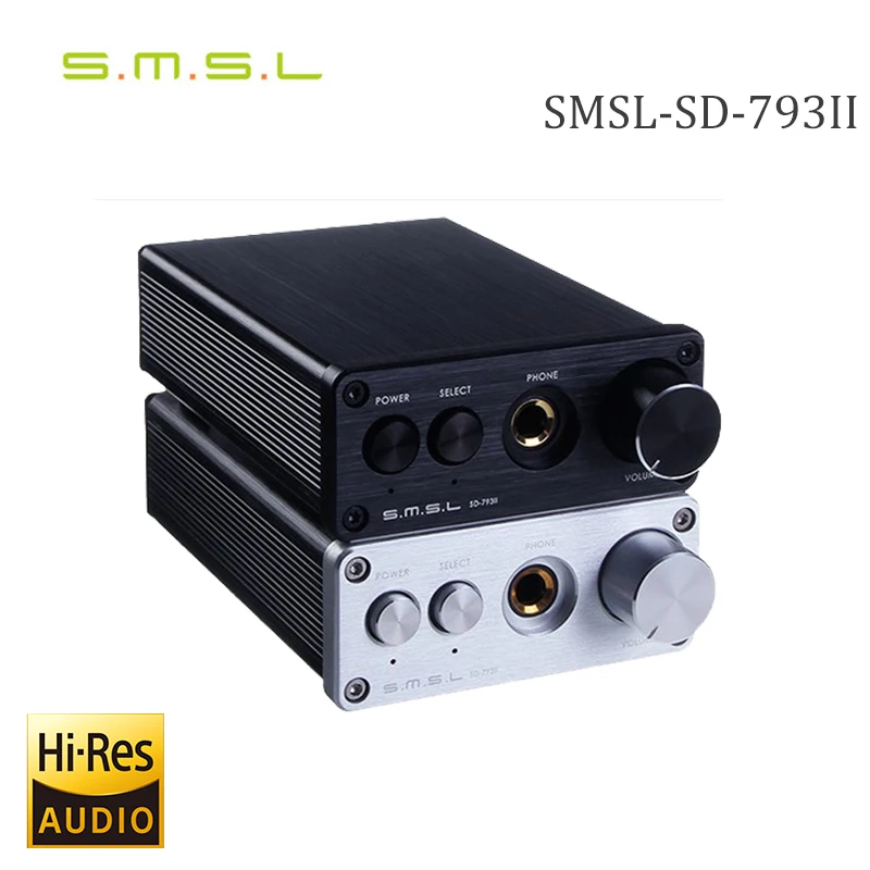 SMSL SD-793II DIR9001+ PCM1793+ OPA2134 24 бит/96 кГц коаксиальный/оптический ЦАП усилитель для наушников алюминиевый корпус черный/серебристый