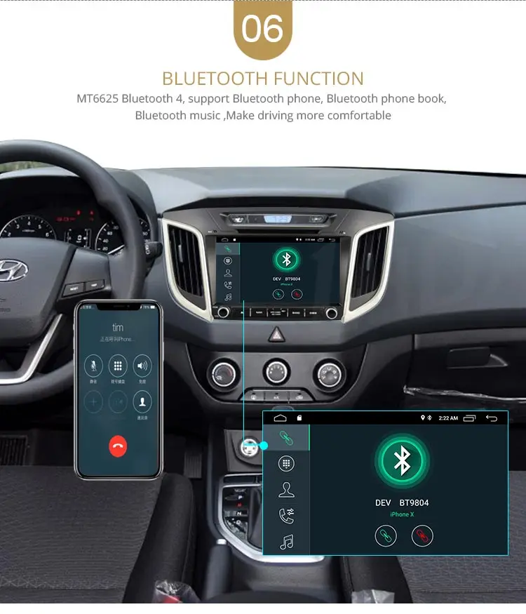 Best LJDA Android 9.1 Car dvd player for HYUNDAI IX25 CRETA Car Radio headunit gps navigation stereo multimedia WIFI autoaudio 2G+16G 8