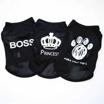 

Princess Boss K9 Dog Clothes For Small Dogs Shirt Chihuahua Puppy Shirt Cool Pet Vest French Bulldog T shirt Teddy Costume