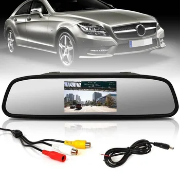 

Mayitr 1pc 4.3 Inch LCD Color Mirror Monitor Professional Car TFT Rear View Mirror Monitor for Reverse Backup Camera