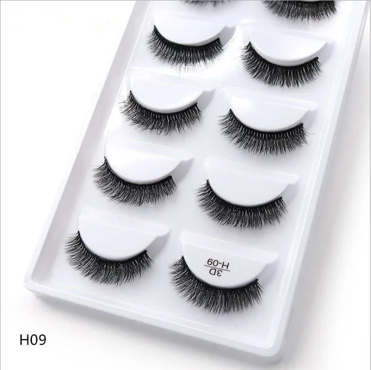 

New 5 Pairs 17 Different Styles Of mane False Eyelashes Natural / Thick Long Eyelashes Small Bundle Makeup Beauty Extension Tool