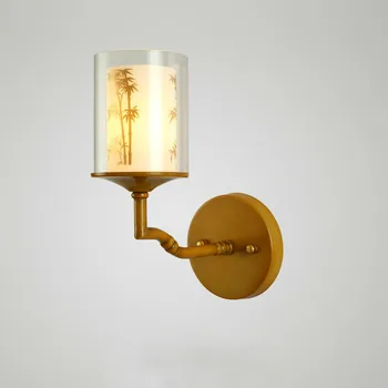 

Chinese wall lamp bedroom bedside corridor retro Chinese wind bamboo wall light and lanterns hotel decorative art lw5181121py