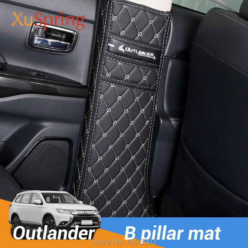 Автомобильный интерьер B стойка анти-удар защитный коврик подушка накладка чехол наклейки для Mitsubishi Outlander 2013