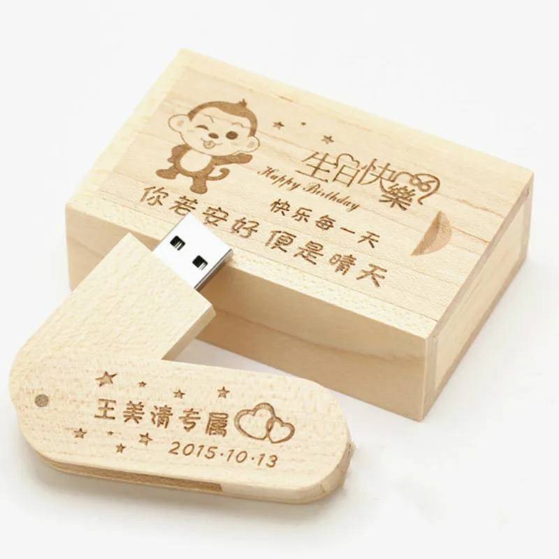 Лучший Дерево usb флэш накопитель флэш накопителей 4 ГБ 8 ГБ 16 ГБ 32 ГБ Memory Stick подарки с логотип свадьбы фото выгравировать 20pics Бесплатная логотип