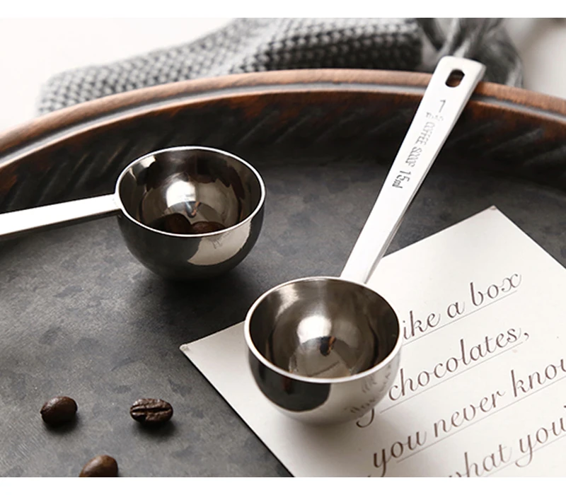 2Pcs Measuring Spoons Metal Coffee Scoop Stainless Steel Measuring Spoon Long Handle Spice Scoop Tablespoon Kitchen Accessories (7)