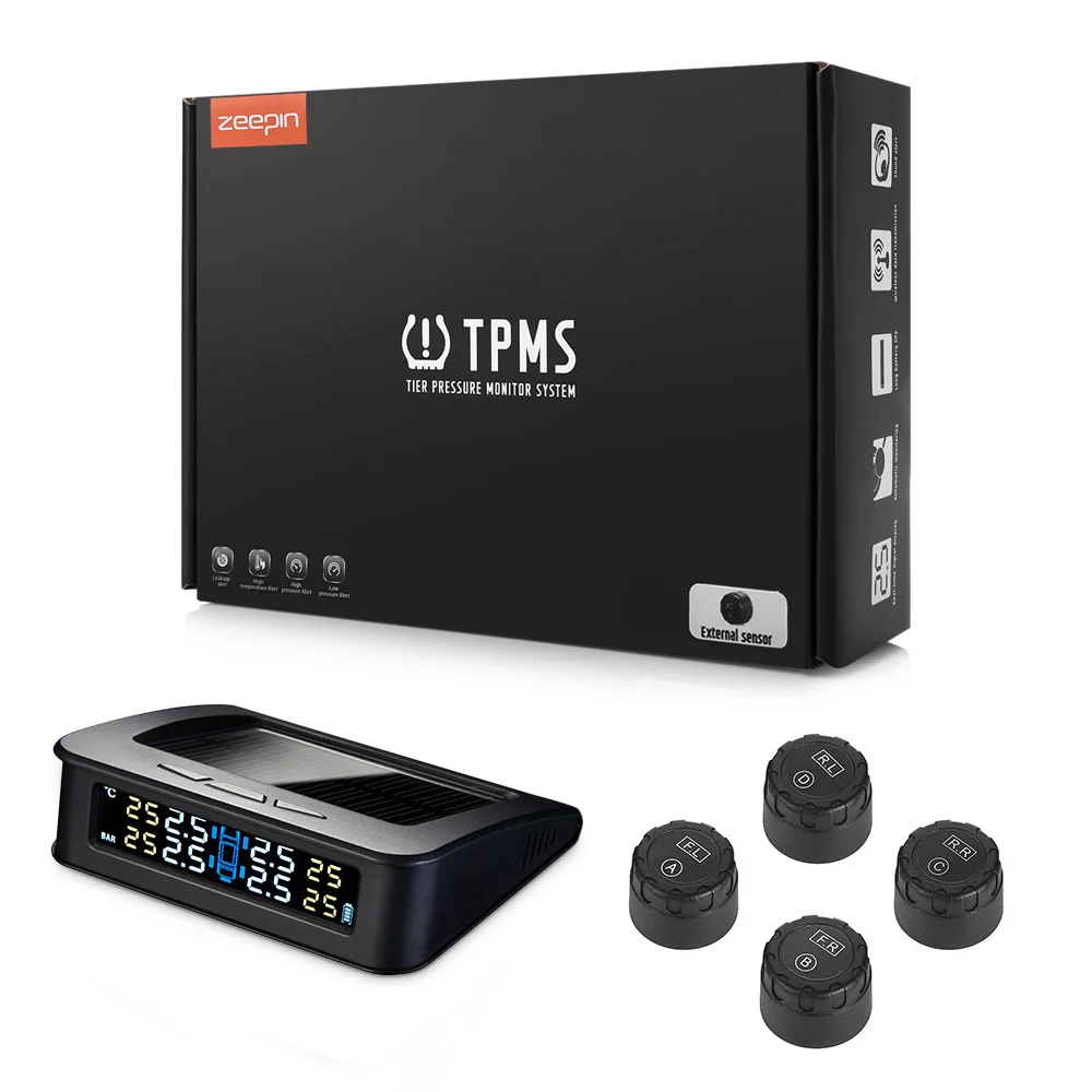 ZEEPIN C220 на солнечных батареях TPMS автомобильная система контроля давления в шинах 4
