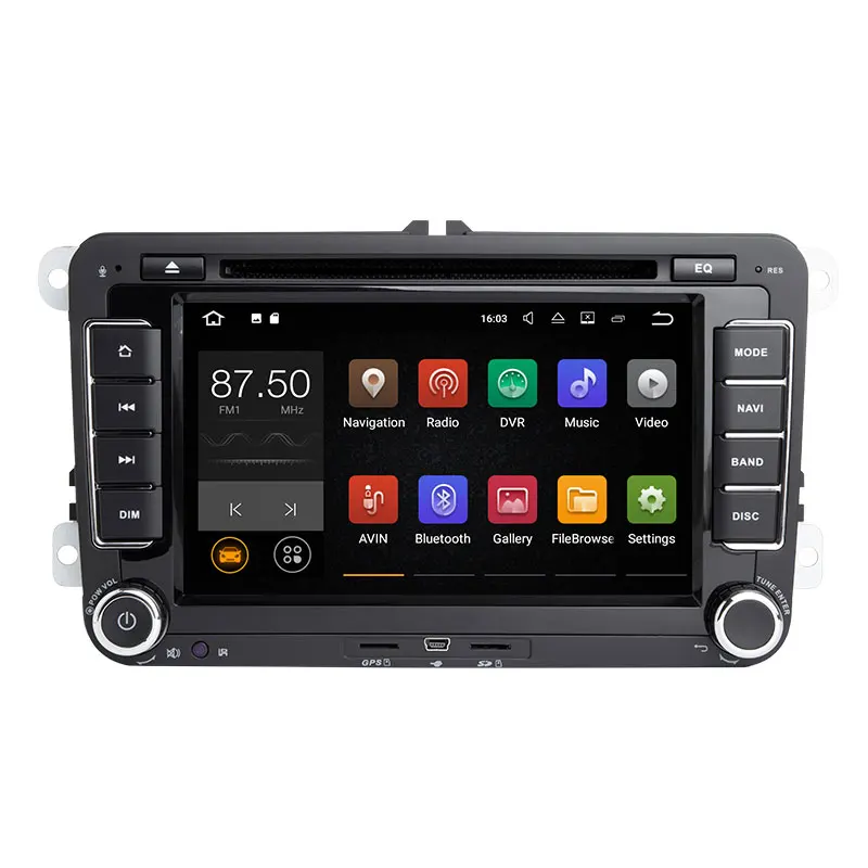 2 din Авторадио gps Android 8,1 Автомобильный мультимедийный для Skoda Octavia 2 Volkswagen Passat b6 VW Seat leon 2 PoloT5 golf 56 навигация