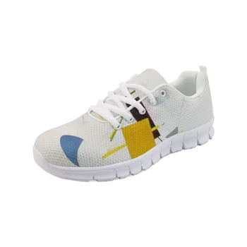 

2019 Exclusive Men Flat Shoes Spring/Autumn Painting Art Printed Fashionable White Bottom Comfortable Flats Breathable Sneakers