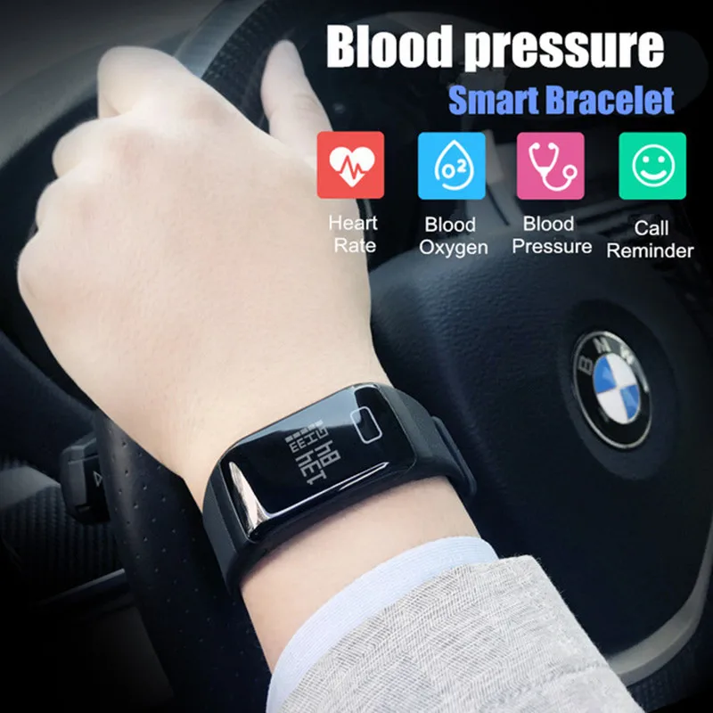 

Letike bluetooth Sport Smart Wristband Blood Pressure Heart Rate Monitor Smart Band Fitness Tracker Pedometer Band for Men Women